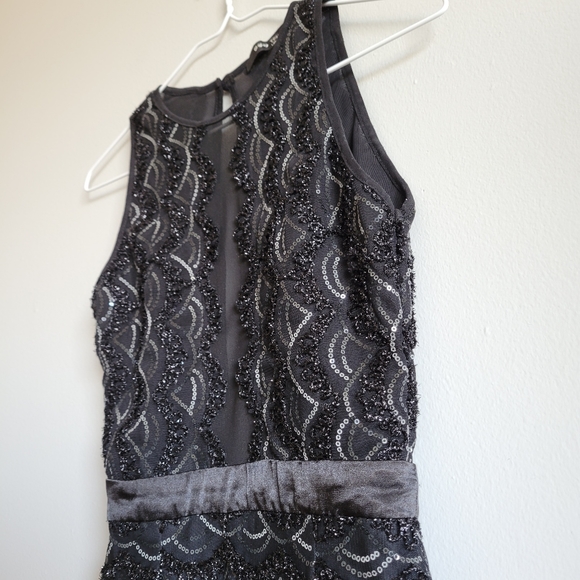 TFNC London Petite High Neck Mini Scallop Sequin Dress - Picture 7 of 11